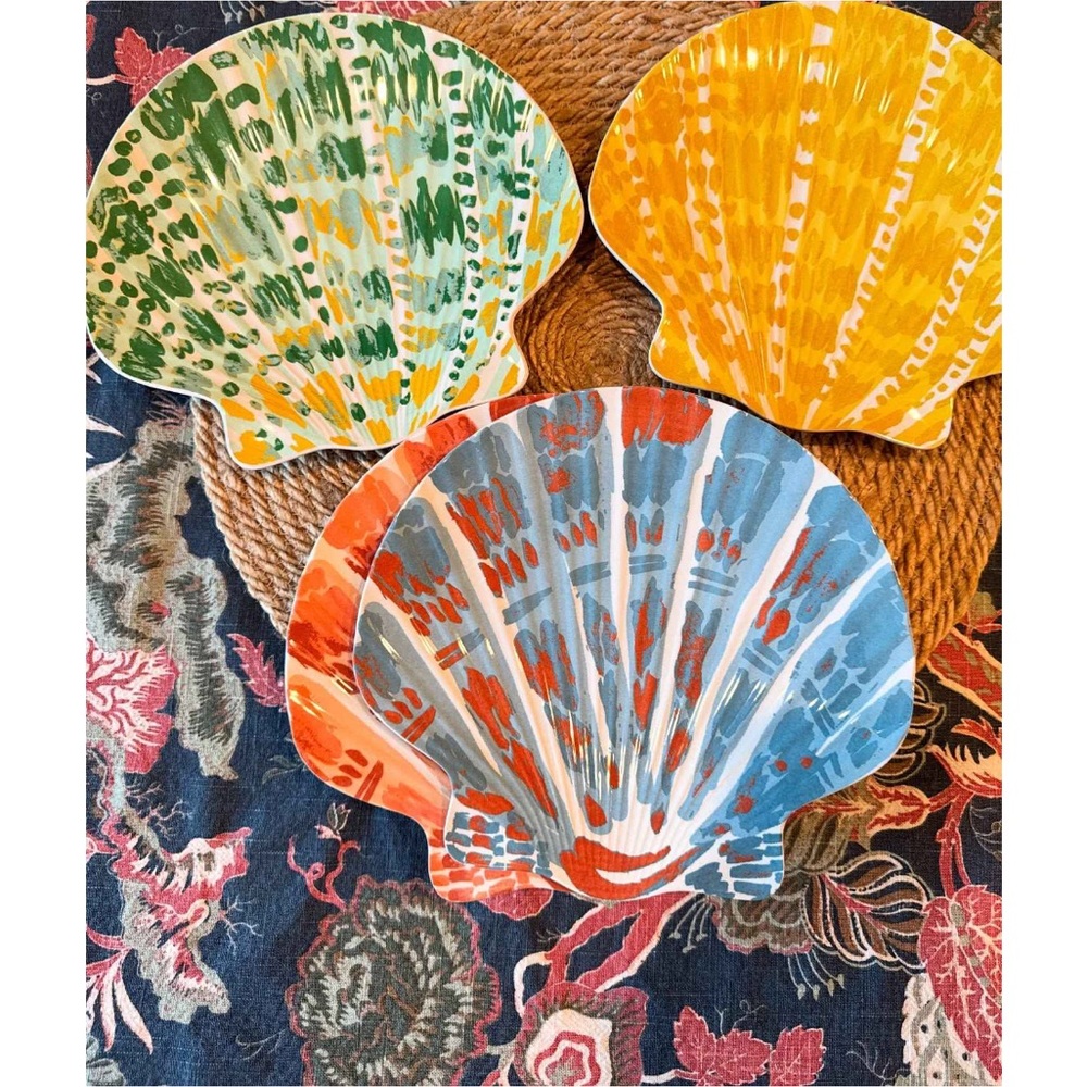 Coastal 4-Pack Melamine Shells Appetizer Plates - Threshold - Picture 3 of 4